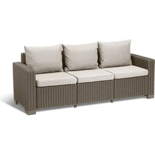 Gartenmöbel Keter California dreisitziges Sofa Cappuccino - Grau