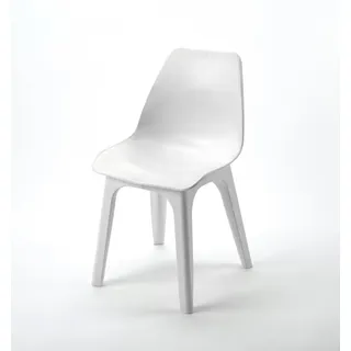 IPAE-PROGARDEN EOLO Schalenstuhl Gartenmöbel Loungesessel - weiss