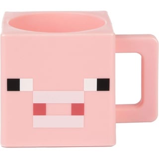 Minecraft Tasse, Plastik, Rosa, 1 Stück (1er Pack)