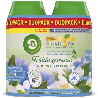 Air Wick Freshmatic Max Raumspray DUO – Nachfüller für den Air Wick Freshmatic Max – Duft: Veilchen und Frühlingsfrische – 2 x 250 ml Nachfüller Raumduft und Lufterfrischer