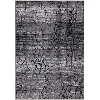 Läufer , Grau, Creme, Schwarz , Textil , Abstraktes , rechteckig , 80x300 cm , Teppiche und Böden, Teppiche, Teppichläufer, Läufer