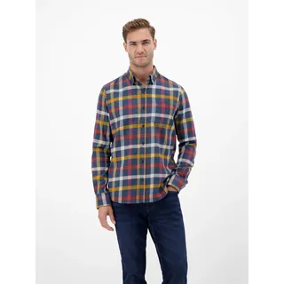 Lerros Karo-Flanellhemd Classic Navy 3XL