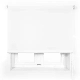 Blindecor Lichtdurchlässiges Premium-Rollo nach Maß | Weiß | 90 x 165 cm (BxH) | Stoffmaß 87 x 160 cm | lichtdurchlässiges Rollo 38 mm Rohr, robuster und eleganter