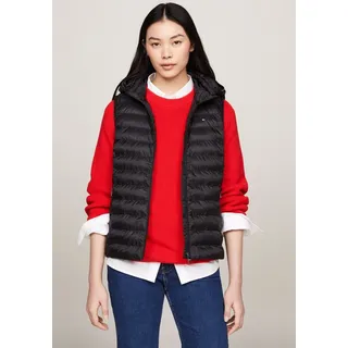 Tommy Hilfiger Steppweste »LW PADDED GLOBAL STRIPE Vest Reißverschlusstaschen, schwarz