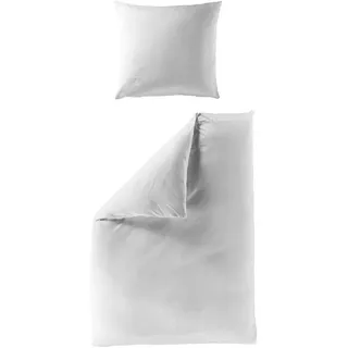 BIERBAUM Bettwäsche Mako-Satin silber) 11 135x200+40x80 cm,