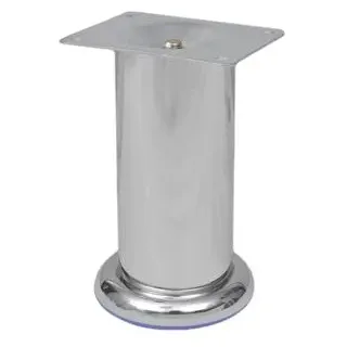 vidaXL 4 x Möbelfuß Sofafuß Sockelfuß Chrom rund 120 mm