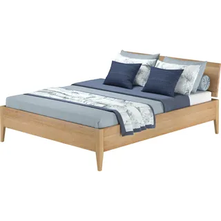 Metallfreies Doppelbett aus Buchenholz konische Füße 160x200 mit wählbaren Zubehör V-60.94-16ohne Zubehör - Naturbelassen