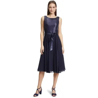 Vera Mont Damen Cocktailkleid mit Gürtel Patch Dark Blue/Dark Blue,40