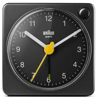 Braun BC02XB, Quarzwecker, Rechteck, Schwarz, Analog, Akku, AA - Schwarz