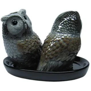 Eulen Salz und Pfefferstreuer Tiere Eule Set Keramik 13 x 9 cm