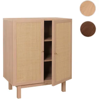 Highboard HWC-M51, Kommode Schrank Sideboard, Staufächer, Kubu Rattan 98x79x42cm ~ natur