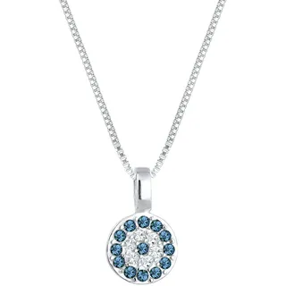 Elli Evil Eye Basic 925 Silber, mit Kristallen von Swarovski" Gr. 40, silber, Halsketten, Damen, Kette Kristall, Schmuck Geschenke für Frauen Mädchen Mama Freundin, Böses Auge Silberkette Länge cm