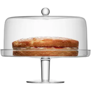 LSA International Klara Tortenständer und Haube, 30 cm, Glas, Clear, 33 cm/Kuchenglocke