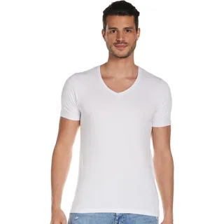 JACK & JONES Basic V-Neck T-Shirt weiss/white L