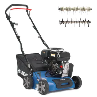 HYUNDAI Benzin-Vertikutierer Lüfter SC4002G Rasenlüfter Moosentferner (40 cm, 5.6 PS, 40L Fangkorb)