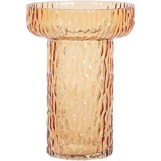 Beliani Blumenvase Glas 20 cm orange