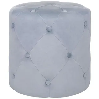 Beliani Pouf Corolla 40/40/40 cm , Grau , Textil , Rund , 40x40x40 cm , Wohnzimmer, Sessel, Hocker & Hockerbänke, Poufs