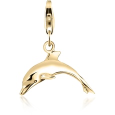 Bild Delfin Maritim Kettenanhänger 925 Silber (Farbe: Gold)
