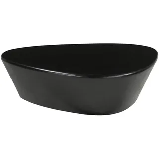 Mid.you Couchtisch , Schwarz , Holz , Mangoholz , massiv , dreieckig , Bodenplatte , 78x30x107 cm , Holzmöbel, Holztische, Wohnzimmertische Holz, Couchtische Holz