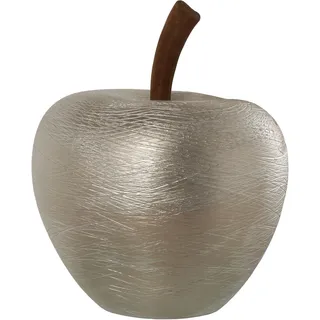 Deko-Figur Alexandra House Living aus Keramik Apfel Silberfarben 37 x 36 x 52 cm