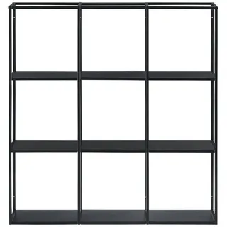 [en.casa] Jelsa Wandregal 100 x 18 x 110 cm Schwarz