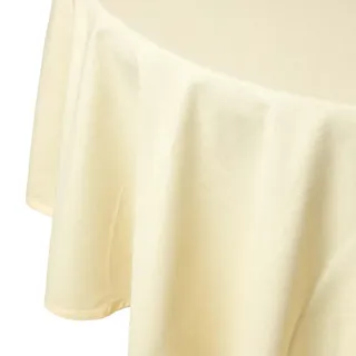 Homescapes Tischdecke creme rund 178 cm, 100% Baumwolle , Creme , Textil , Uni , Rund , 178x178 cm , Oeko-Tex® , Heimtextilien, Wohntextilien, Tischwäsche, Tischdecken