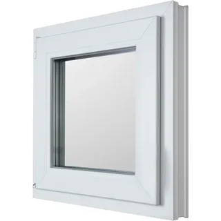 KM Meeth Kunststofffenster CL7 Weiß 80 cm x 60 DIN links Uw-Wert 0,90