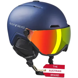 Black Crevice Skihelm Davos mit Visier, blau, L (59-61 cm)