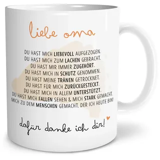 OWLBOOK® Geschenk für Oma Geburtstag Ostern | Beste Oma der Welt Tasse | Danke sagen Geschenke | Keramik 300 ml