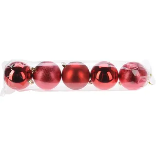 Weihnachtskugel-Set Ø 8 cm 5 Stück Rot