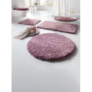 Badematte HEINE HOME Gr. 7, lila (mauve), rund ( Ø 75cm), 1 Stk., Badematten, Badematte