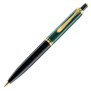Pelikan Kugelschreiber Souverän 400, Schwarz-Grün, hochwertiger Druckkugelschreiber im Geschenk-Etui, 996835