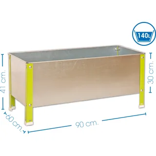 Simonrack G07100220290601, Pflanzgefäß, Freistehend, Grün, Edelstahl, Rechteck, Draußen, Einfarbig - Grün