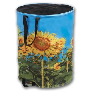 TerCasa TerCasa® Großer Pop-Up Sack Sonnenblume zur Verwendung als Gartensack Wäschesack Wäschekorb Spielzeugkorb 100l für Haushalt, Kinderzimmer und Garten (1 Stück)