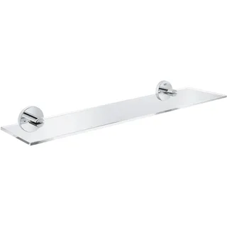 Grohe Start - Glasablage (Stichmaß 380mm, Material: Glas/Metall, verdeckte Befestigung, langlebig),chrom, 41202000