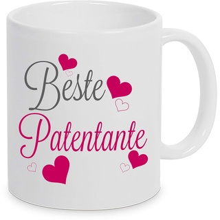 TassenKing(TM) - Beste Patentante - Diese einzigartige Kaffeetasse zaubert jeder Patentante ein Lächeln ins Gesicht. Diese Tasse kann mit jedem Namen bedruckt werden !