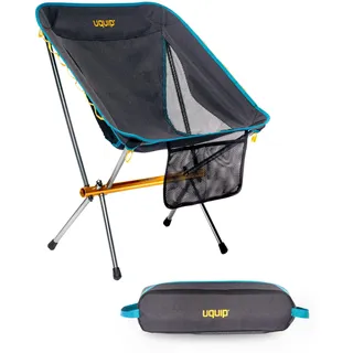 Uquip Campingstuhl Infinity I ultraleichter Faltbarer Klappstuhl mit 120 kg Traglast I kompakter Faltstuhl aus Aluminium I tragbarer Outdoor-Stuhl für Camping, Wandern, Radtouren, Festivals & Reisen