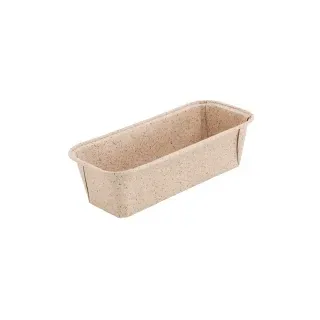 Greenbox Backform, Kakaopapier, braun, 16 x 5,5 x 5 cm, Rechteckige Einweg Kuchenform für süße und herzhafte Backwaren, 1 Karton = 27 Packungen à 25 Stück