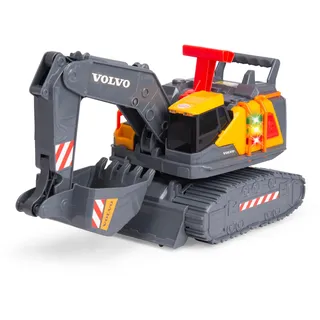 DICKIE Toys - Volvo Power Excavator (30 cm) - Spielzeug-Schaufelbagger für Kinder ab 3 Jahre mit Licht und Sound, als Sandspielzeug geeignet, inkl. Batterien