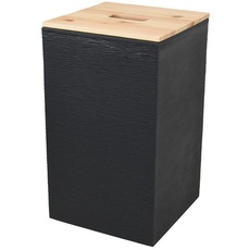 EDA - Jura Montania Stone Granulatbox 36 l – für 20 kg Pellets – Schwarz 29,5 x 29,5 x 50,6 cm