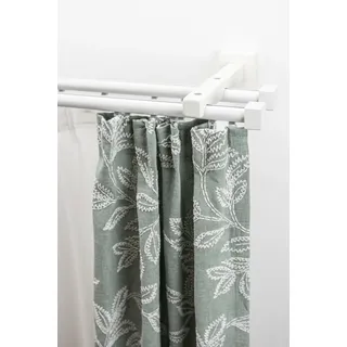 GARESA Gardinenschiene »Cubus, Quad Innenlauf« 2 läufig-läufig Wunschmaßlänge Innenlauf-Vorhanggarnitur, verlängerbar, Holz-Aluminium, weiß