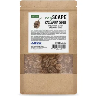 Casuarina Cones Aquarium 50 Stück – natürliche Deko & Wasseraufbereiter für Garnelen, kleine Fische & Süßwasseraquarien – mit Tanninen für tropenähnliche Bedingungen – ARKA mySCAPE
