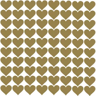 PREMYO 80 Herzen Wandsticker Kinderzimmer Mädchen Jungen - Wandtattoo - Wandaufkleber Selbstklebend Gold