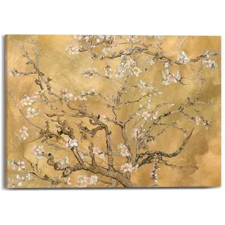 Reinders! Leinwandbild »Van Gogh - almondblossom« Wohnzimmer - Gold - Leinwand - Berühmte Künstler - 70x50 cm, goldfarben