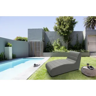 DOMO. collection Outdoor Sofa Borkum, XXL Gatenliege wetterfest, Gartenmöbel, Liege, Sofa Gartensofa, Polsterliege, 73 x 169 x 85 cm (BxTxH), anthrazit