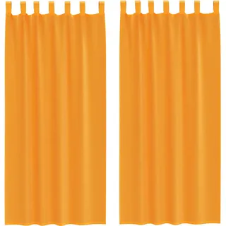 vidaXL Voile Vorhänge mit Schlaufen 2 Stk. Orange 140x225 cm