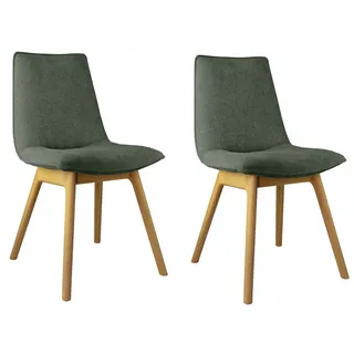 Andas Esszimmerstuhl »Ramon« (Set) 2 Stk.mit Massivholzbeinen, verschiedene Stoffe, grün