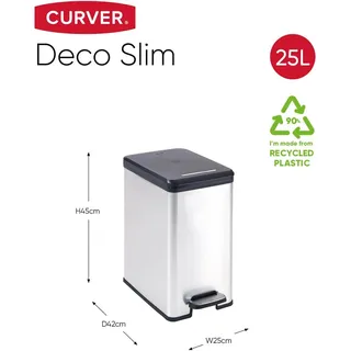 Curver Deco Slim 25L silber