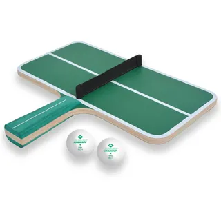 Sander Schildkröt Ping Pong Challenge Tischtennis-Set, 1 Schläger in Form Einer kleinen Tischtennisplatte, mit Netzgarnitur, 2 Bälle, - 788459