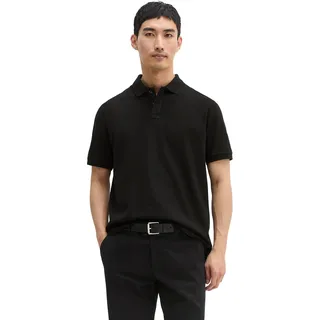 Poloshirt MARC O'POLO, Herren, Gr. S (48), schwarz, Piqué, Obermaterial: 100% Baumwolle, regular fit hüftlang, Flachstrickbündchen, Shirts Poloshirt, mit dezenter Logostickerei